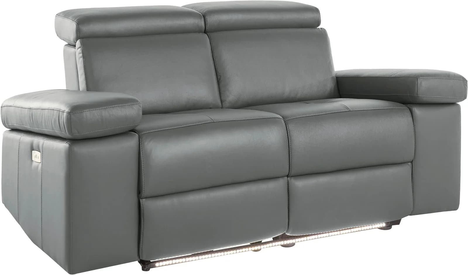 HOME AFFAIRE Kilado 2-Sitzer Sofa Grau mit Relaxfunktion