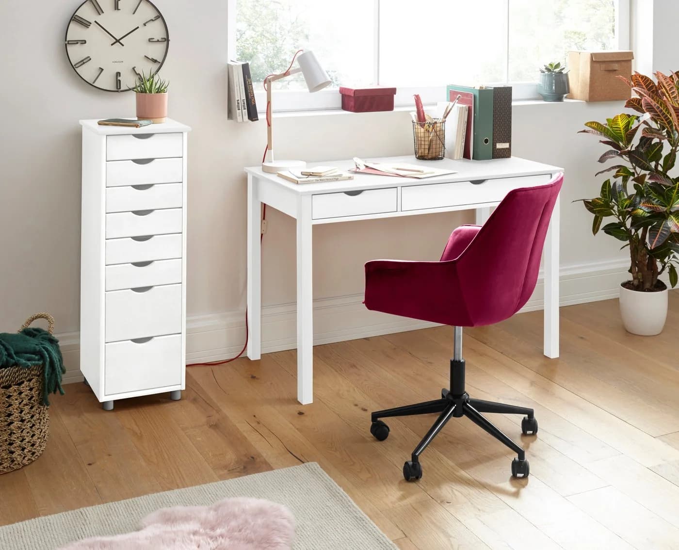 Kommode OTTO HOME Gava Weiß 8 Schubladen Massivholz - Bild 4