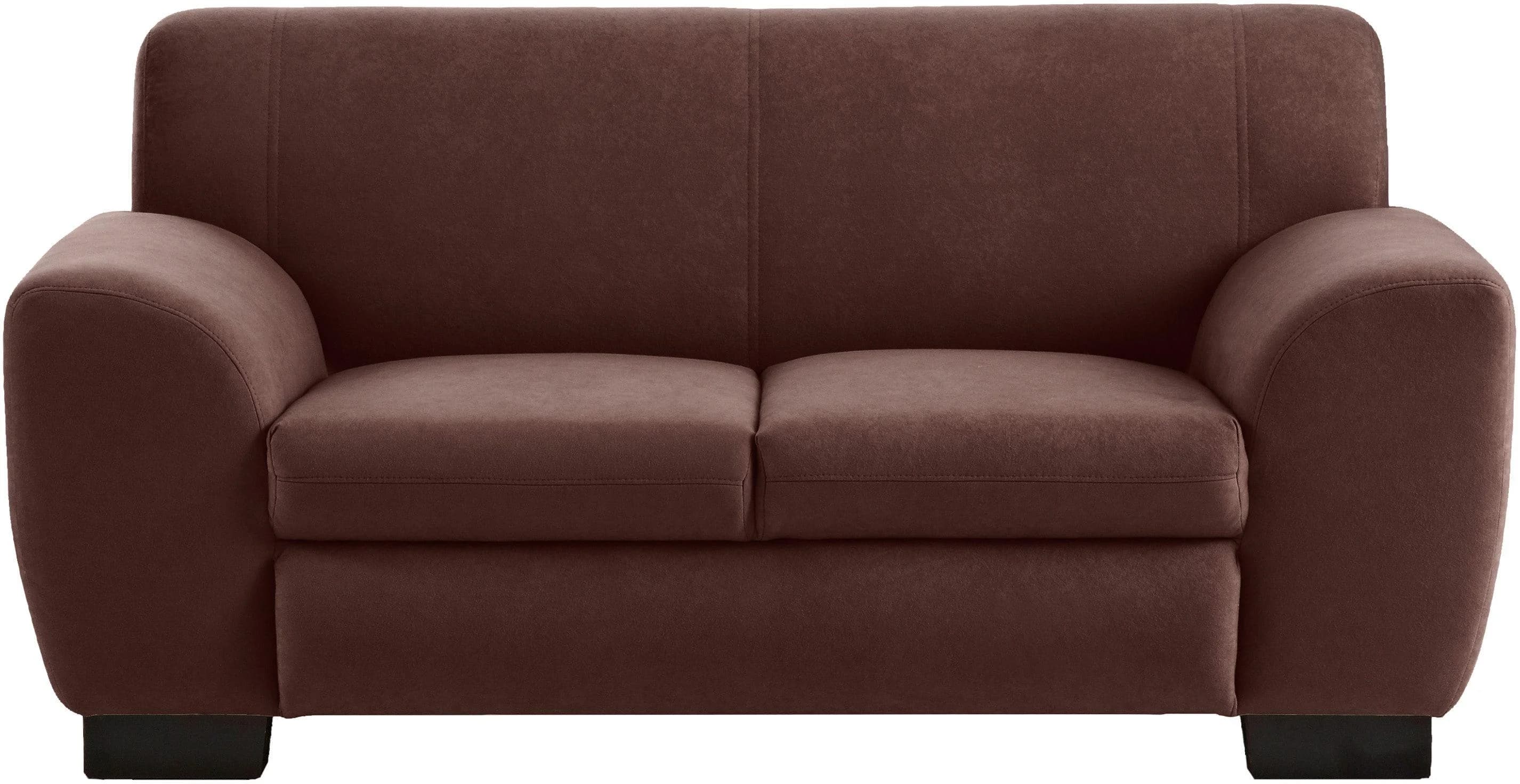 Home Affaire Sofa Nika L-Form Braun Mokka Polyacryl Microfaser