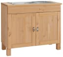 HOME AFFAIRE Spülenschrank Oslo Beige Massivholz mit Einbauspüle Bild 2