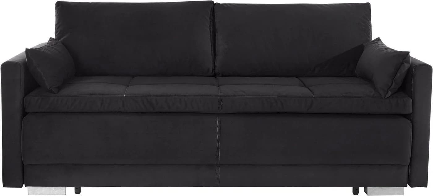 OTTO HOME Schlafsofa Berlin Schwarz Boxspring mit Bettkasten