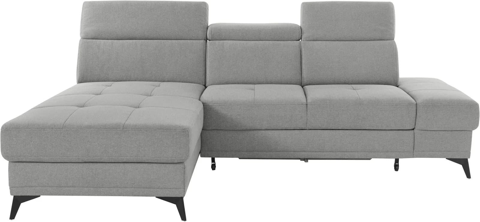 HOME AFFAIRE Ecksofa Cardiz L-Form hellgrau mit Recamiere