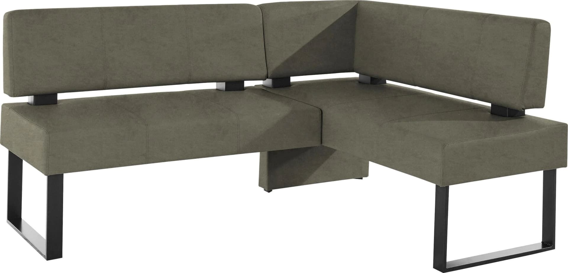 Eckbank OTTO HOME Oliver mit Metallgestell Khaki/Schwarz
