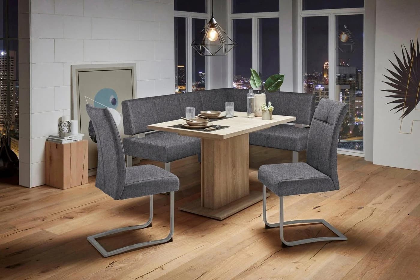 OTTO HOME Eckbank Rab Grau Silber Polyester Gepolstert - Bild 4