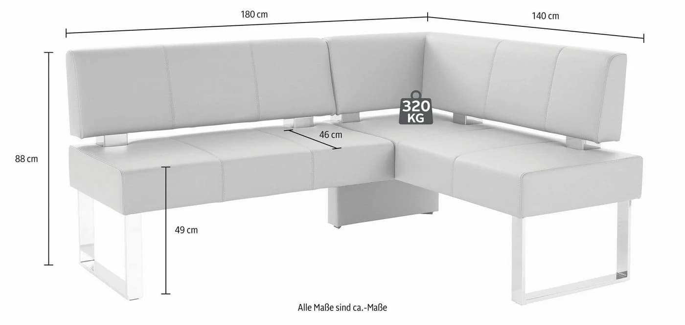 OTTO HOME Eckbank Rab Grau Silber Polyester Gepolstert - Bild 5