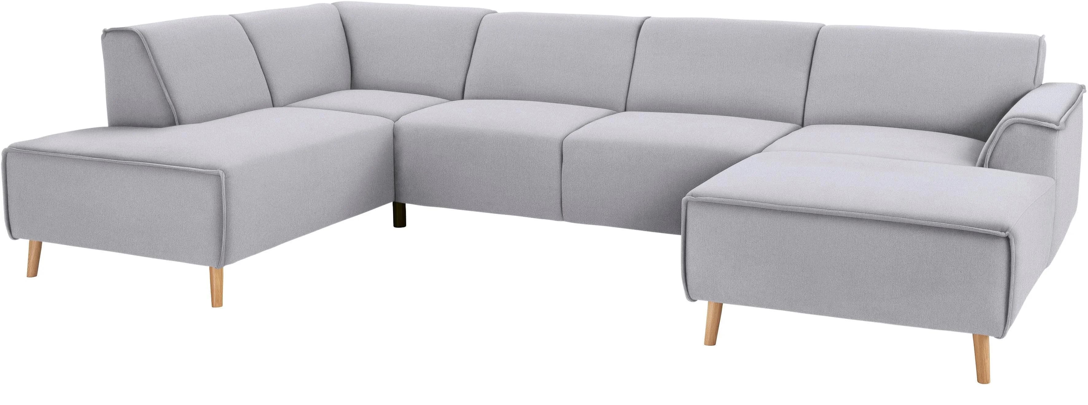 Home Affaire Wohnlandschaft Janek U-Form Grau Skandinavisch
