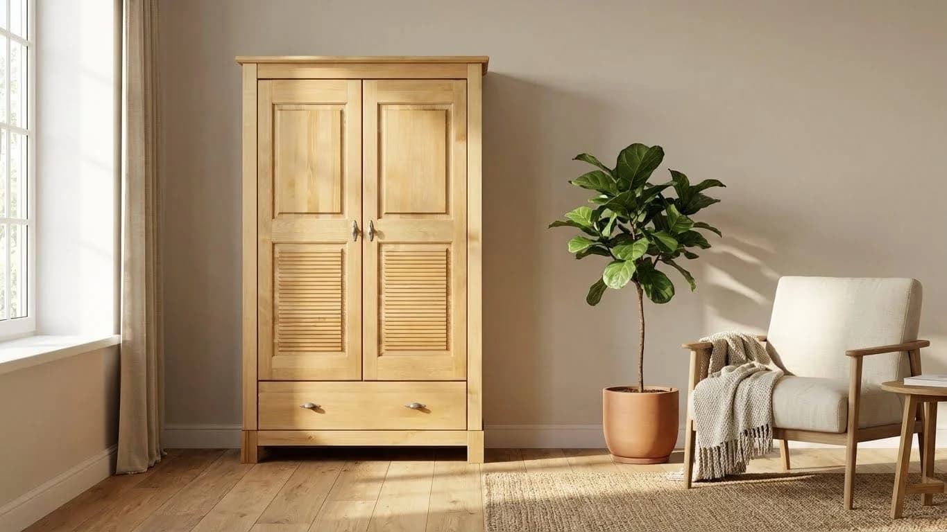 OTTO HOME Wäscheschrank Rauna Massivholz Kiefer Beige - Bild 2