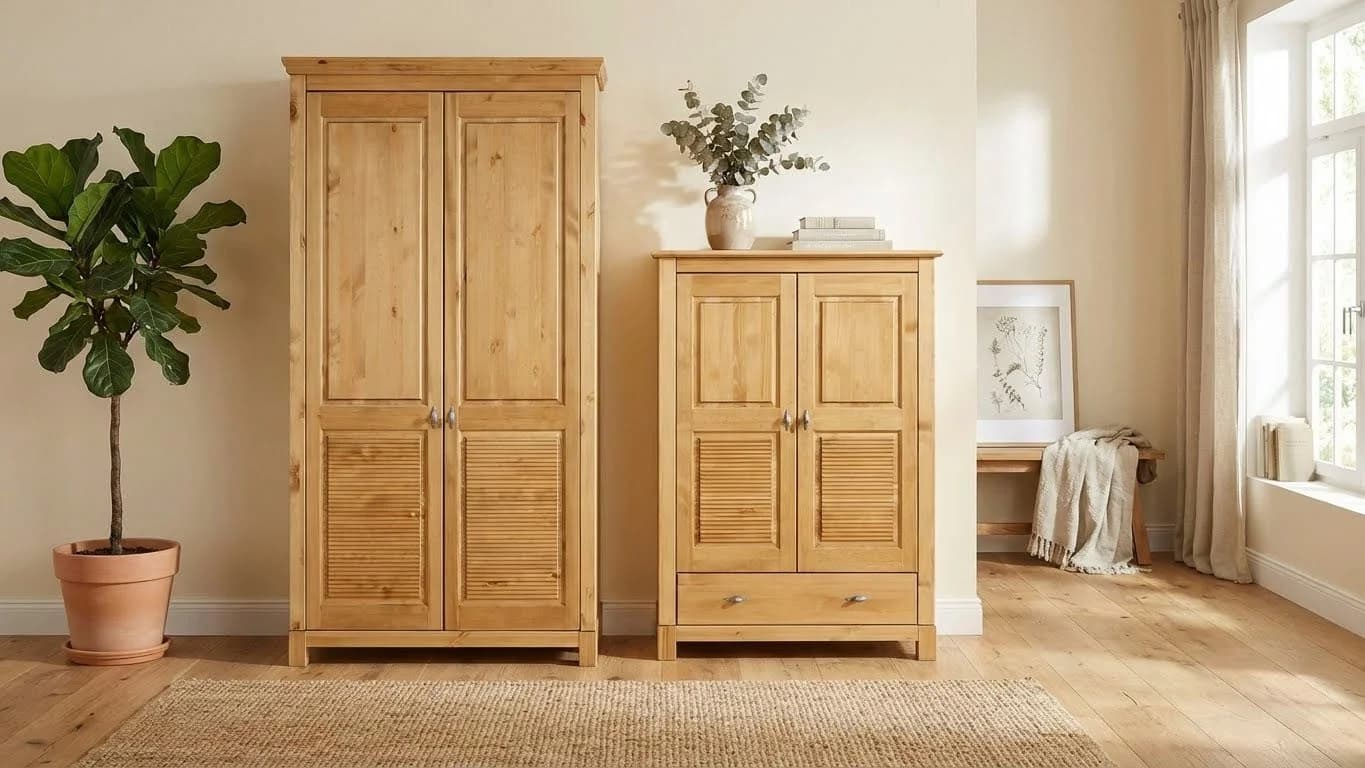 OTTO HOME Wäscheschrank Rauna Massivholz Kiefer Beige - Bild 5