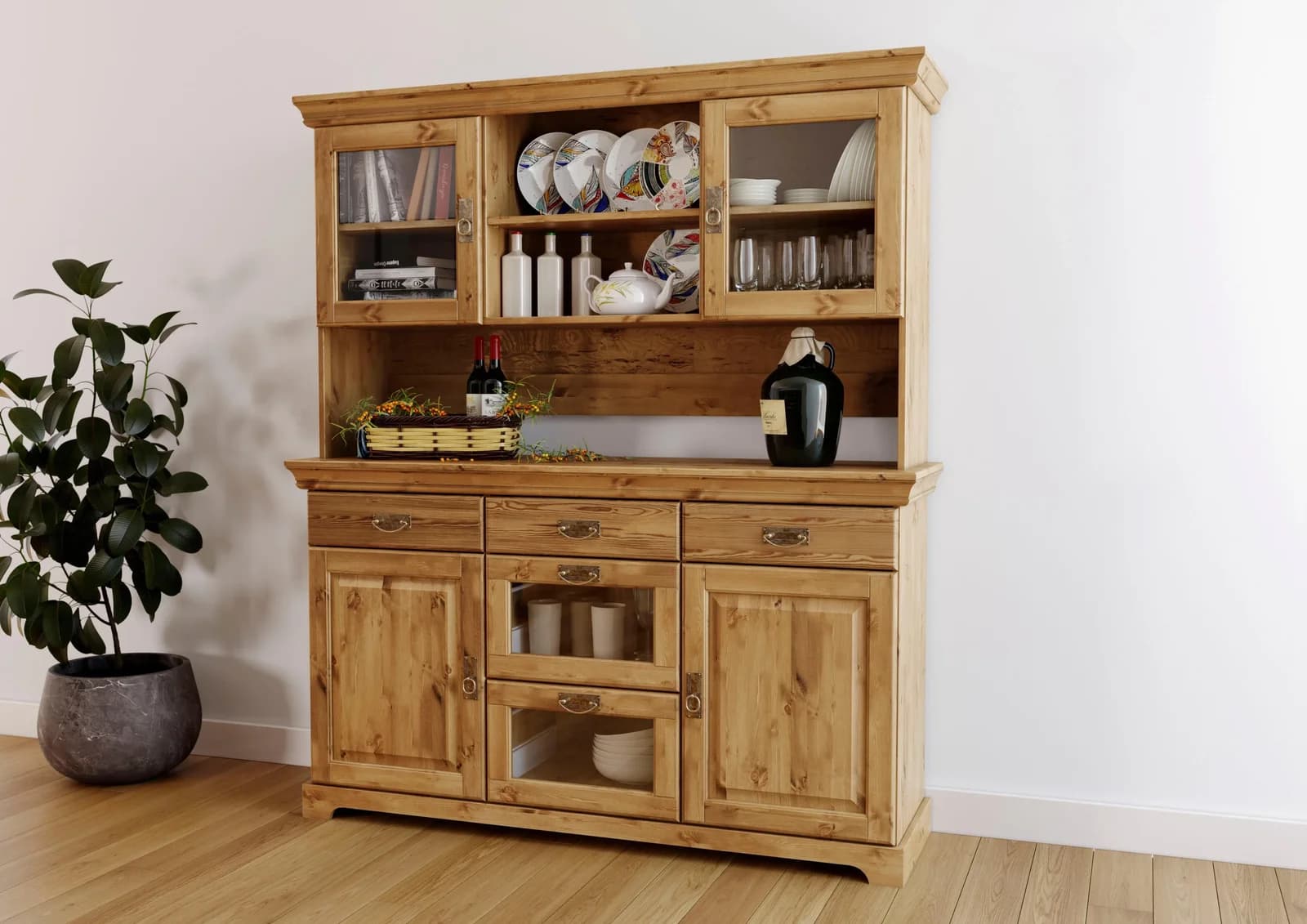 Buffet OTTO HOME Rügen Beige Massivholz Landhausstil