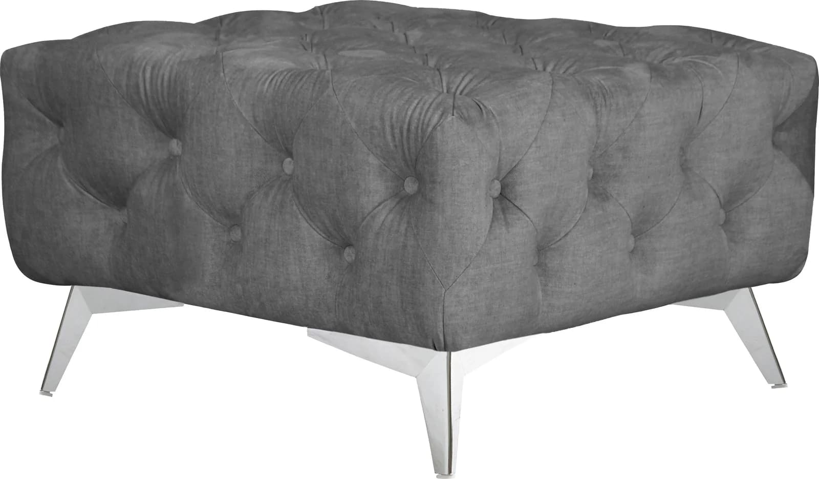 Polsterhocker Glynis Hellgrau Home Affaire