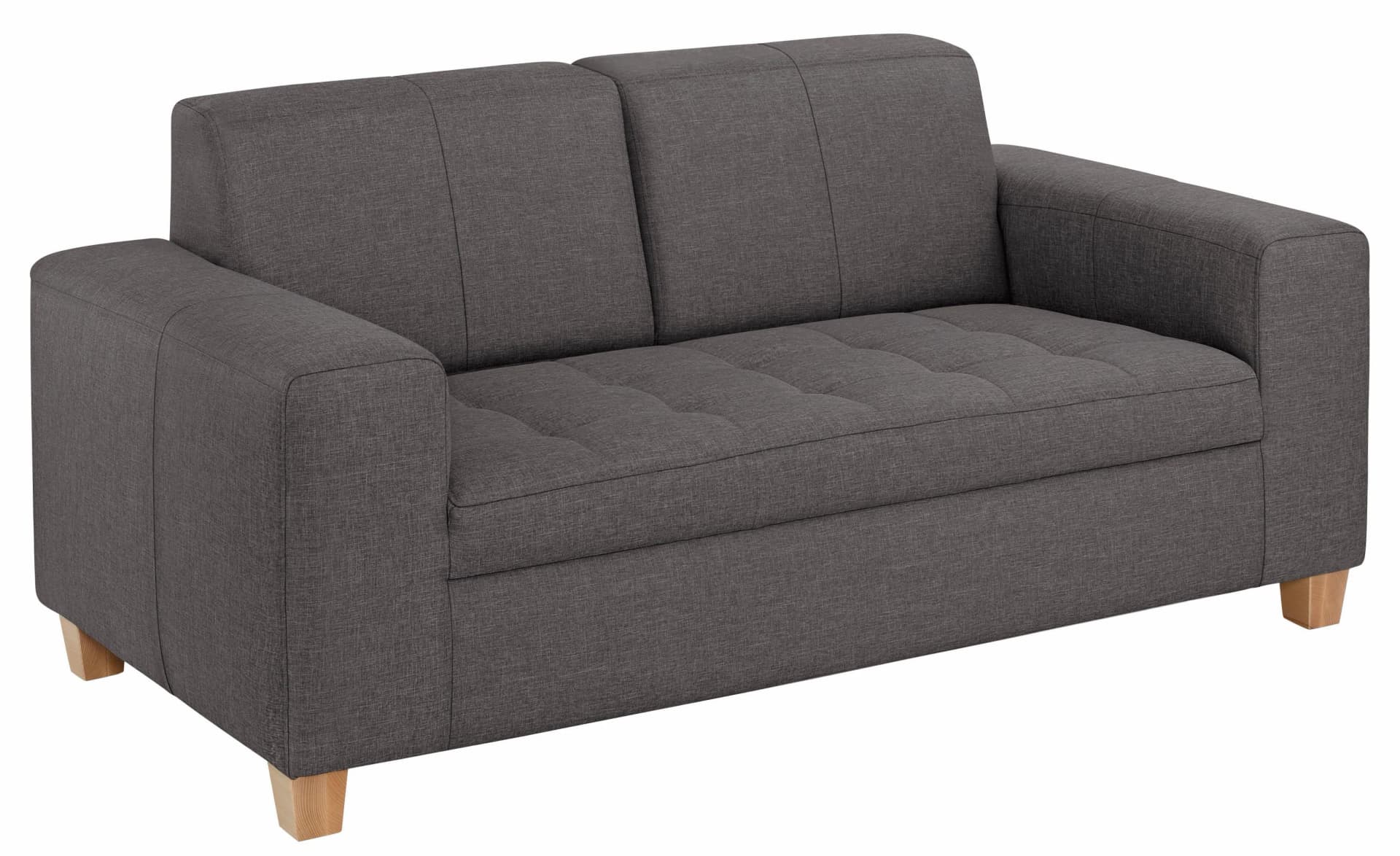 HOME AFFAIRE Corby 2-Sitzer Sofa Anthrazit Leder