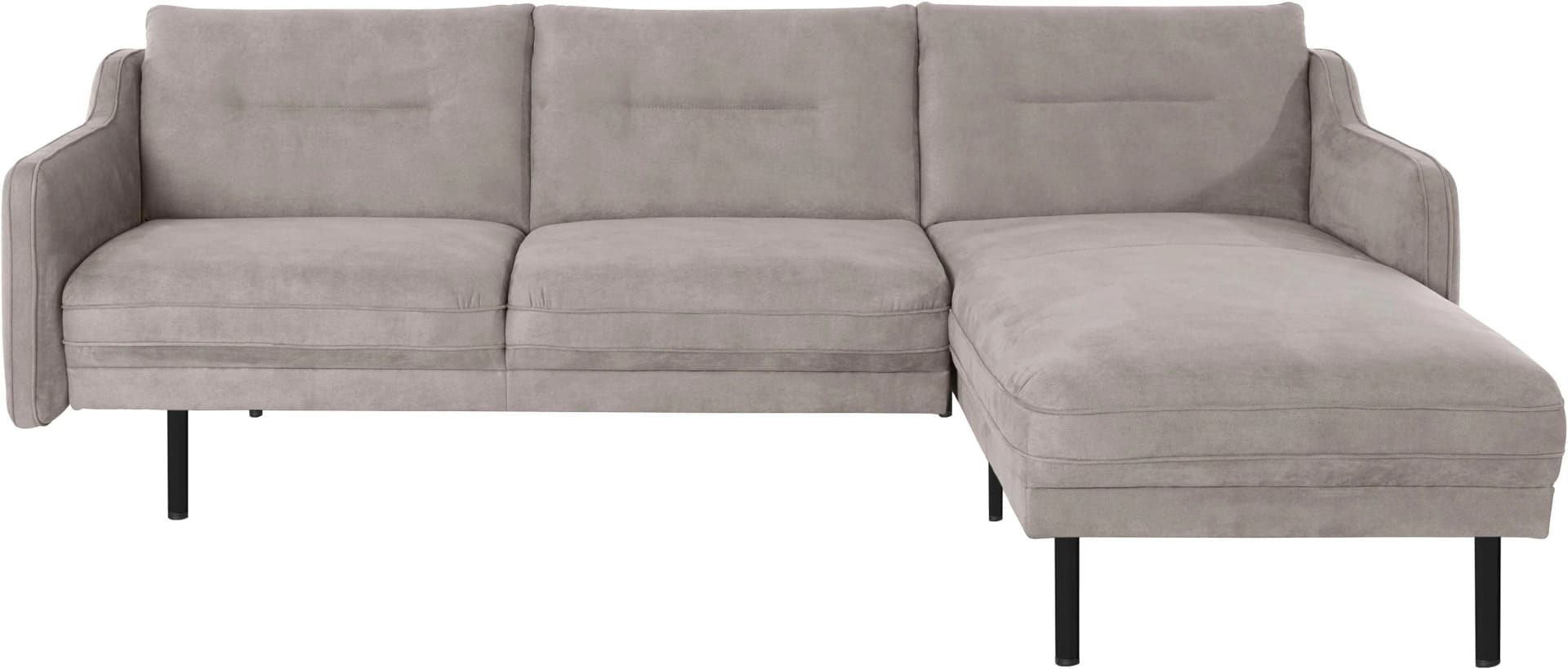 OTTO HOME Ecksofa Nordfyn L-Form Grau Microfaser Lederoptik