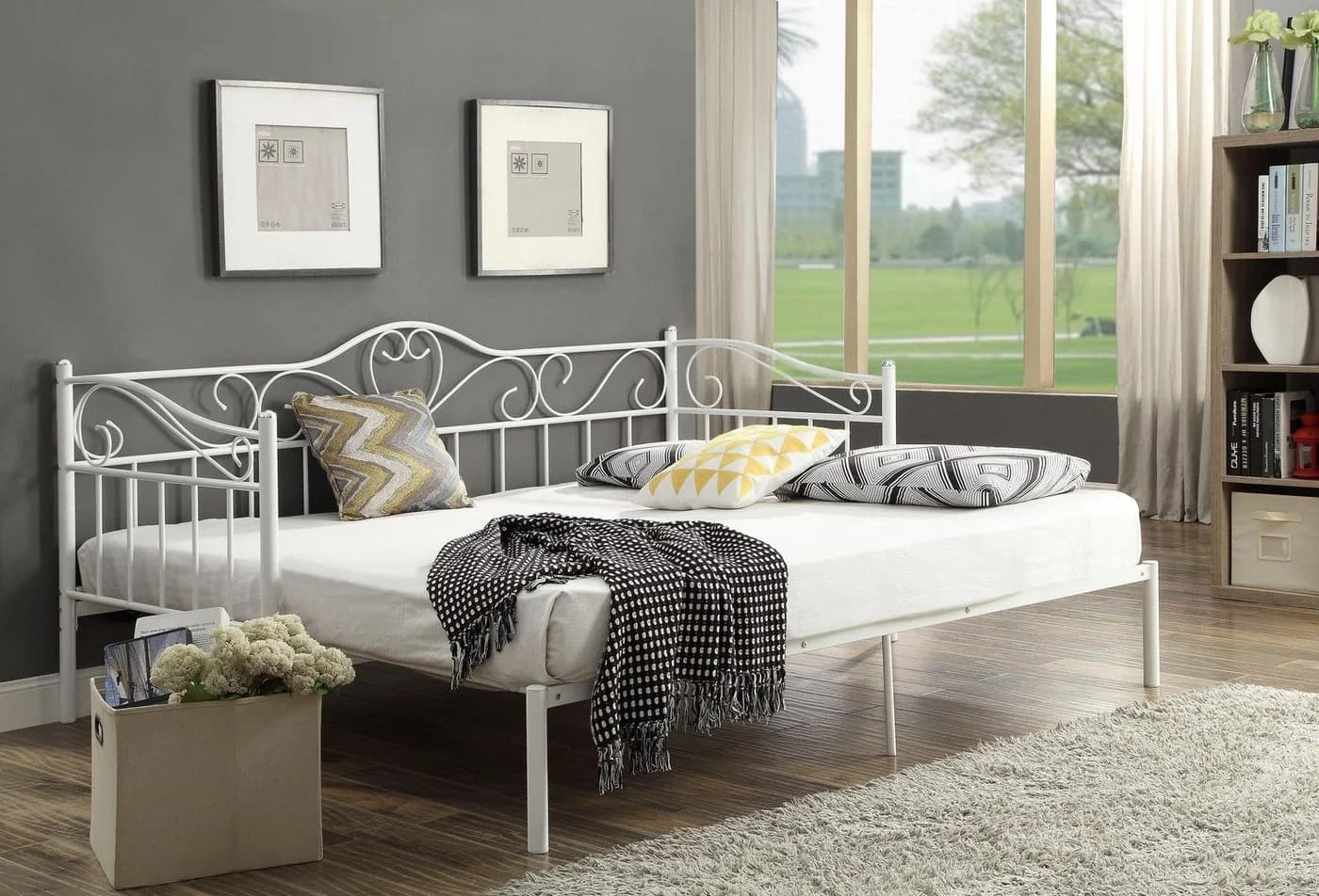HOME AFFAIRE Metallbett Sina Weiß Ausziehbar