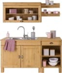 Home affaire Pantryküche Oslo Komplettküche Kiefer Beige Bild 1
