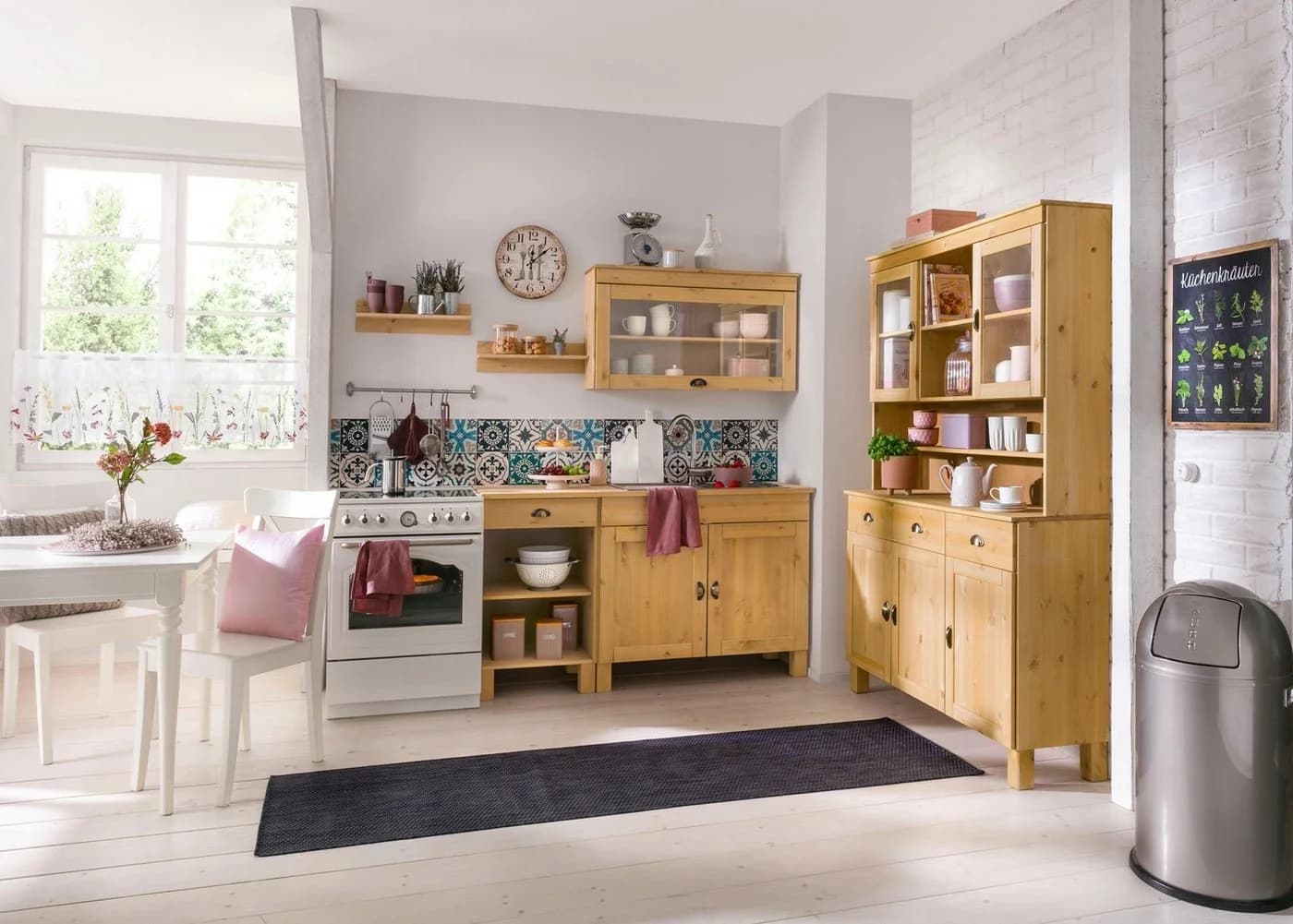 Home affaire Pantryküche Oslo Komplettküche Kiefer Beige - Bild 5