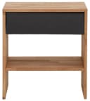 HOME AFFAIRE Nachttisch Cavan Grau Natur Eiche Massivholz Bild 2