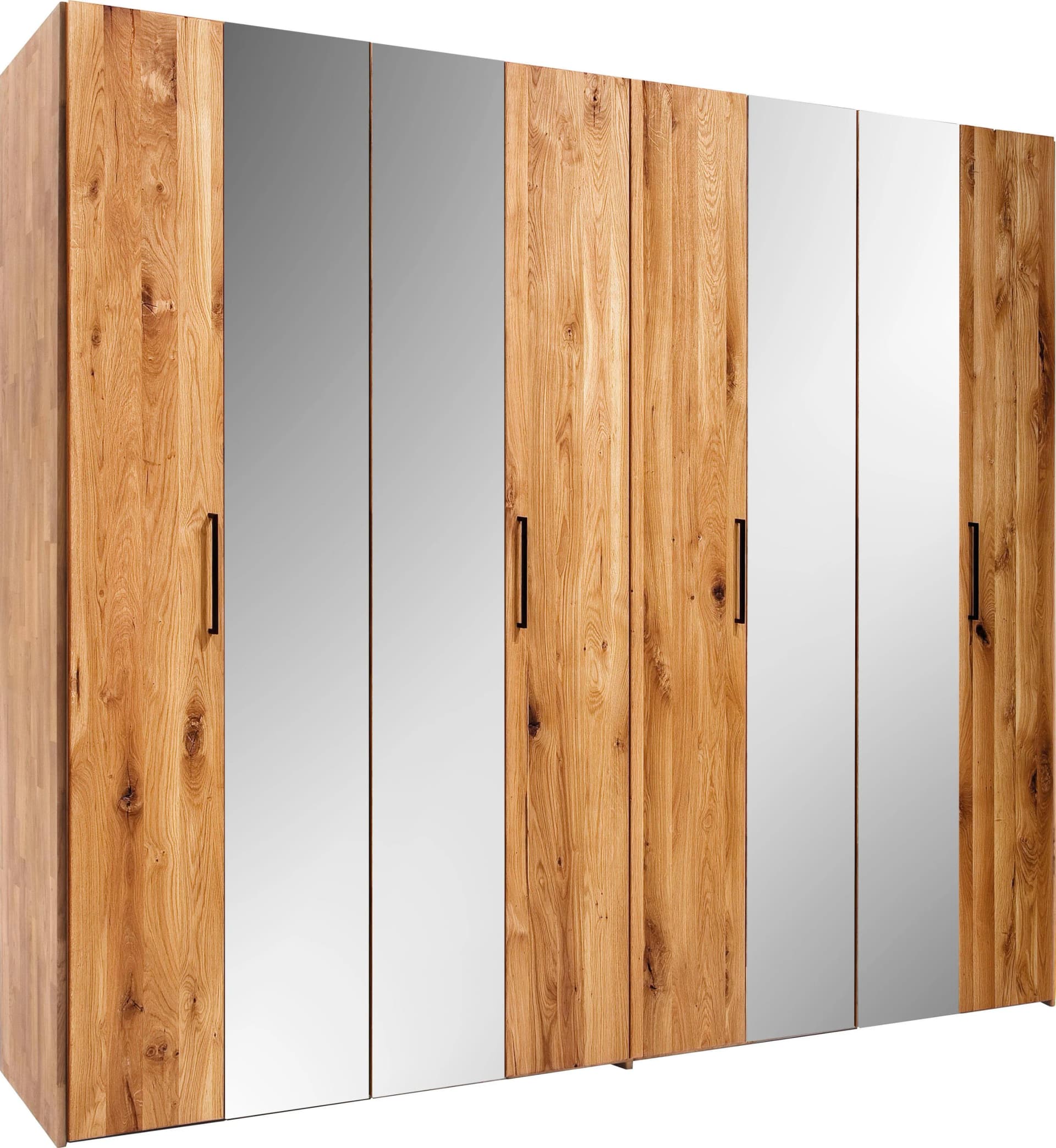 HOME AFFAIRE Chamara Falttürenschrank Massivholz Beige 4-türig