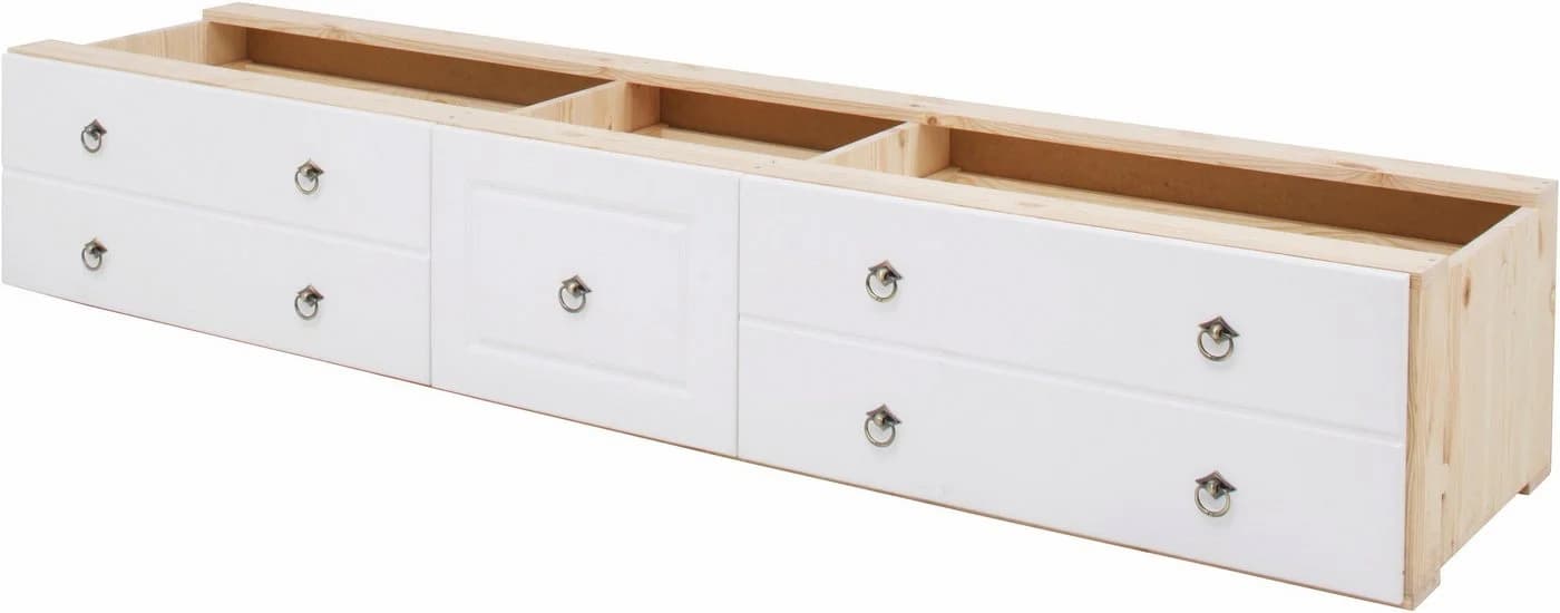 OTTO HOME Hugo Schubkasten Weiß Massivholz 3 Schubladen