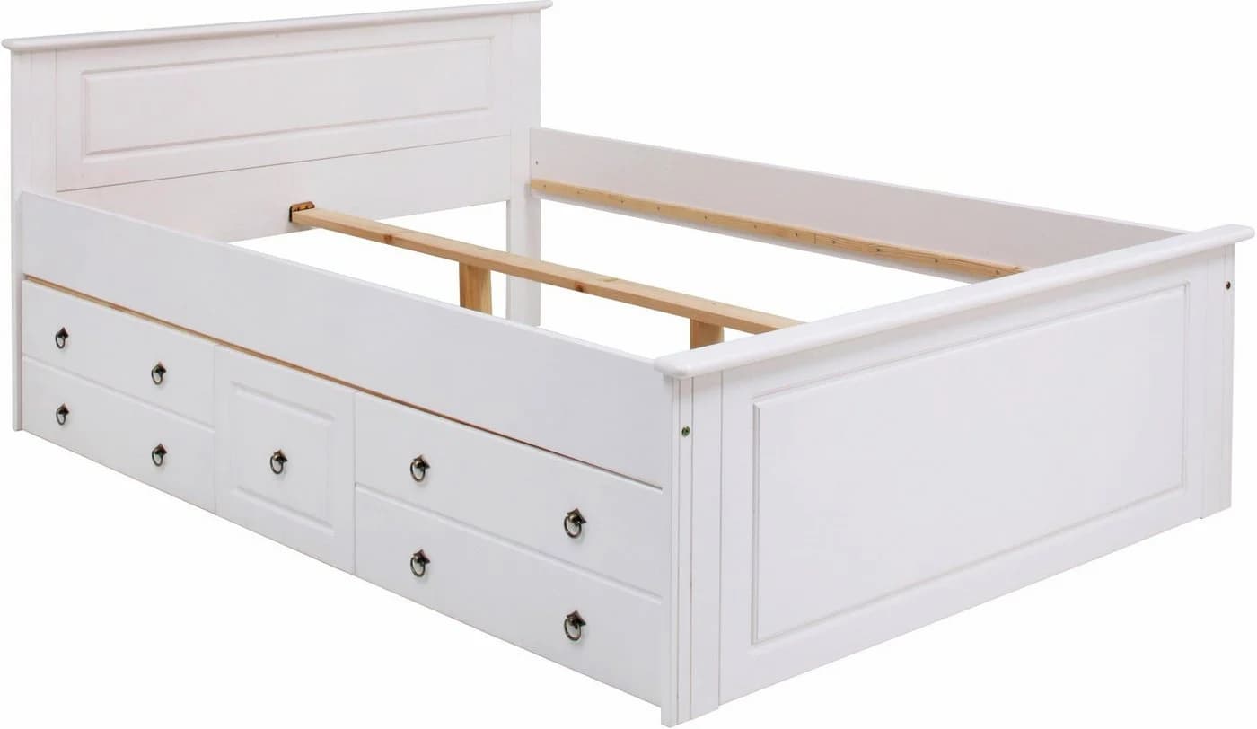 OTTO HOME Hugo Schubkasten Weiß Massivholz 3 Schubladen - Bild 4