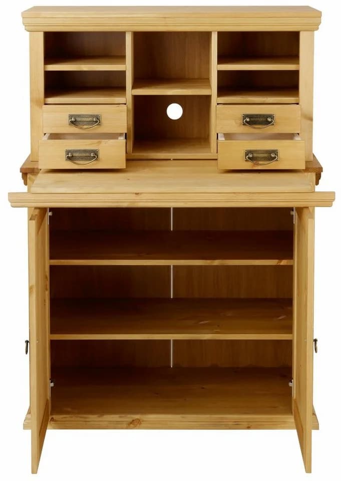 OTTO HOME Sekretär Konrad Massivholz Natur Stauraum - Bild 4