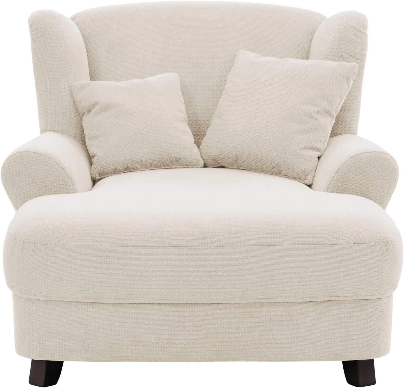 HOME AFFAIRE XXL-Sessel Oase Beige Luxus-Microfaser mit Zierkissen