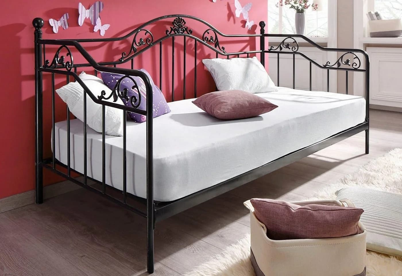 HOME AFFAIRE Daybett TOPSELLER Schwarz Metallgestell - Bild 2