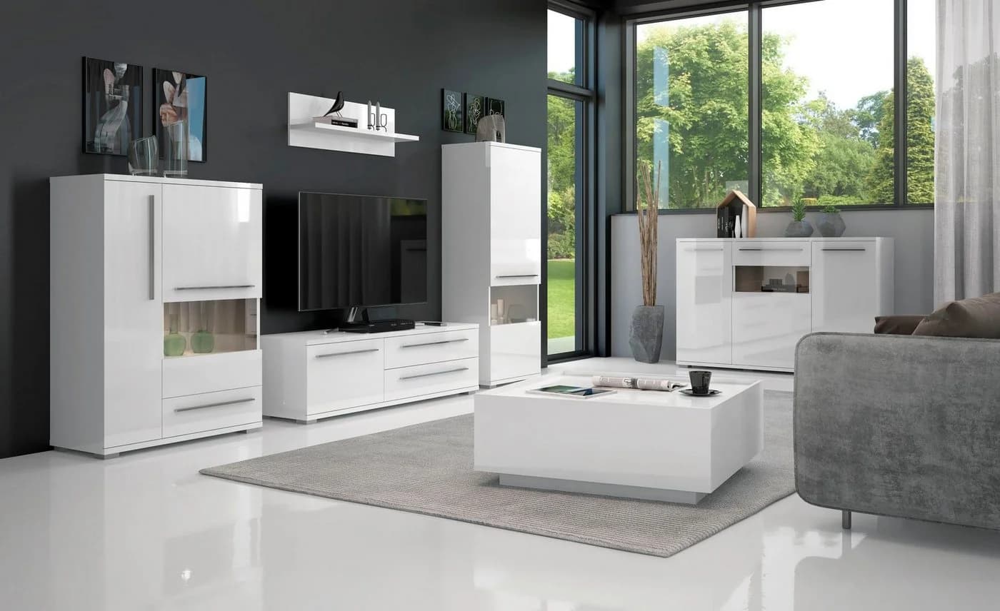 OTTO HOME Vitrine Piano Weiß Hochglanz Soft-Close - Bild 5