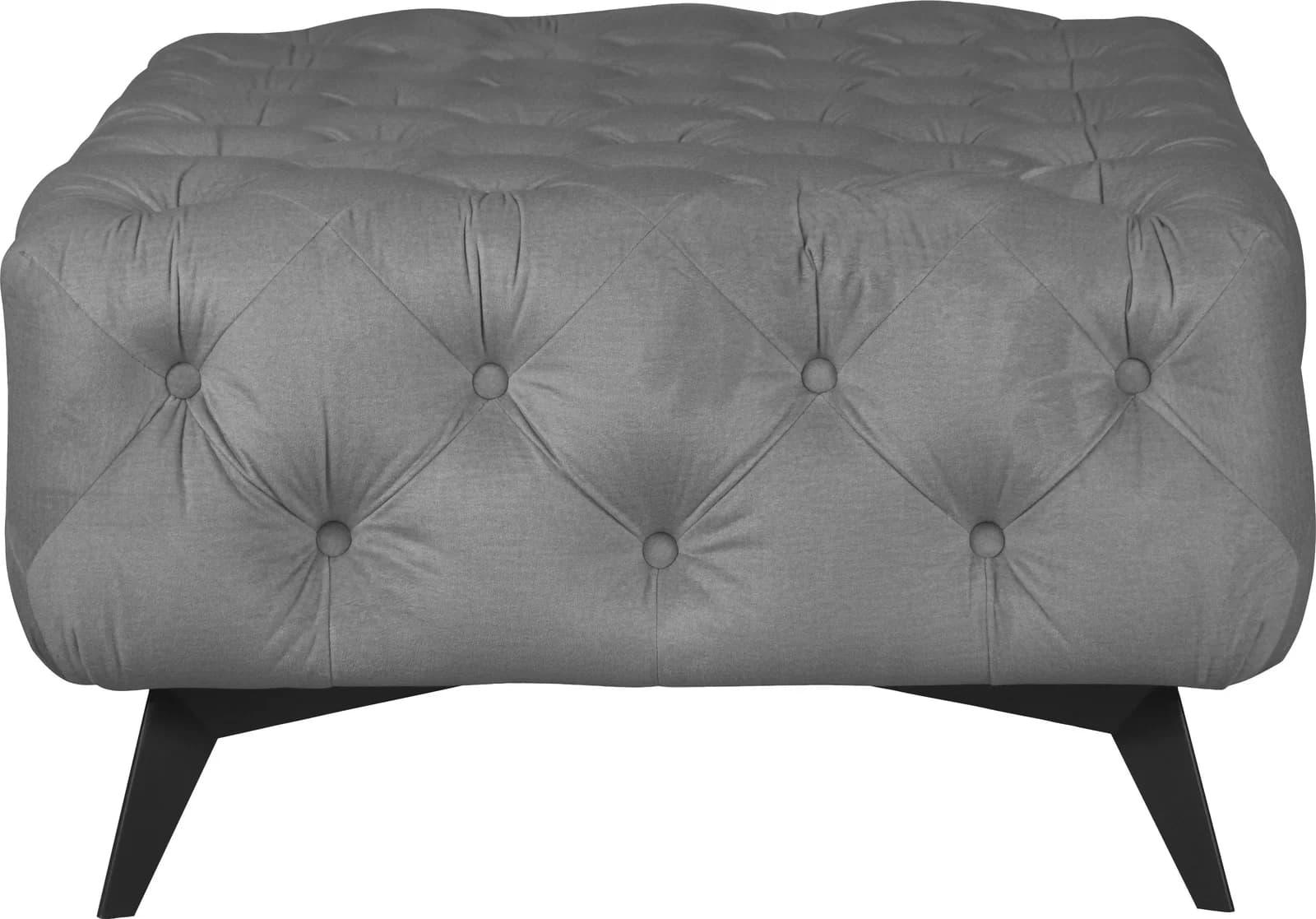 Polsterhocker HOME AFFAIRE Amaury Chesterfield-Optik Grau