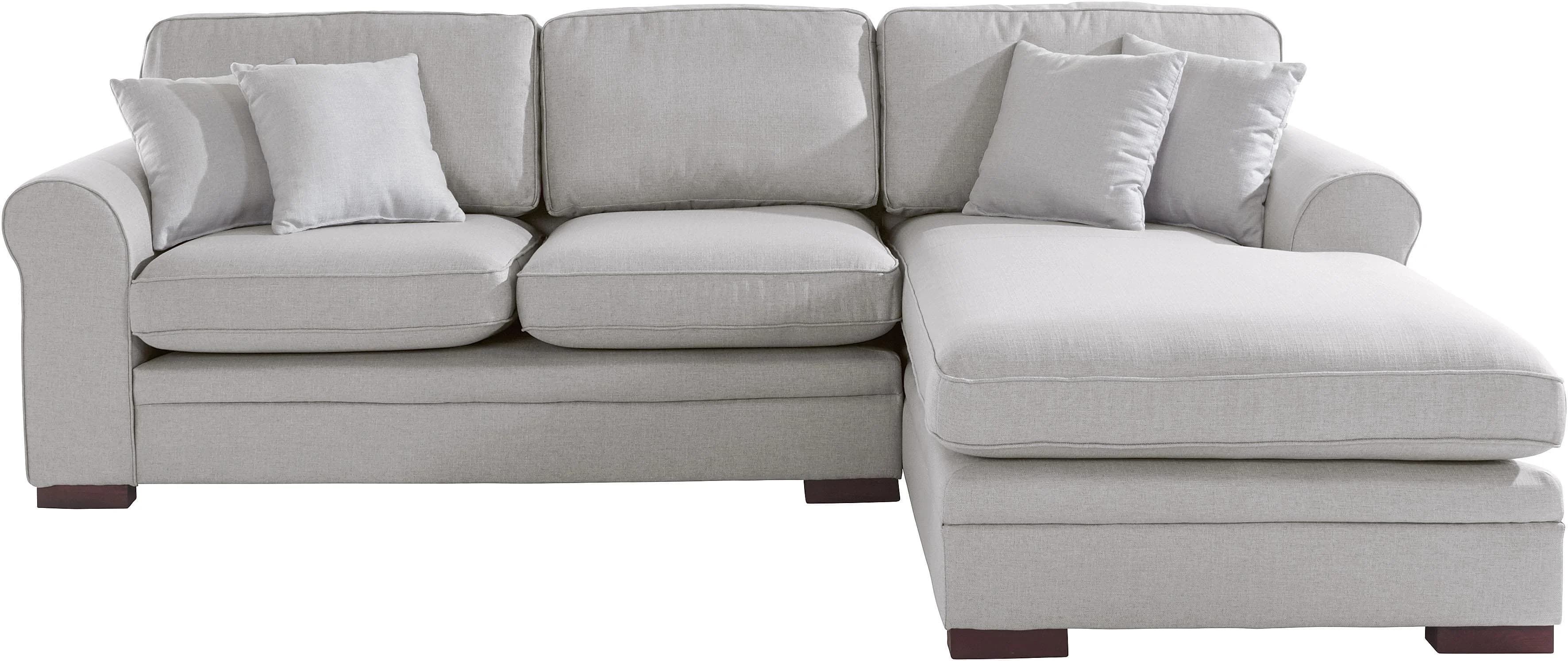 HOME AFFAIRE Ecksofa Broughton L-Form blau mit Ottomane