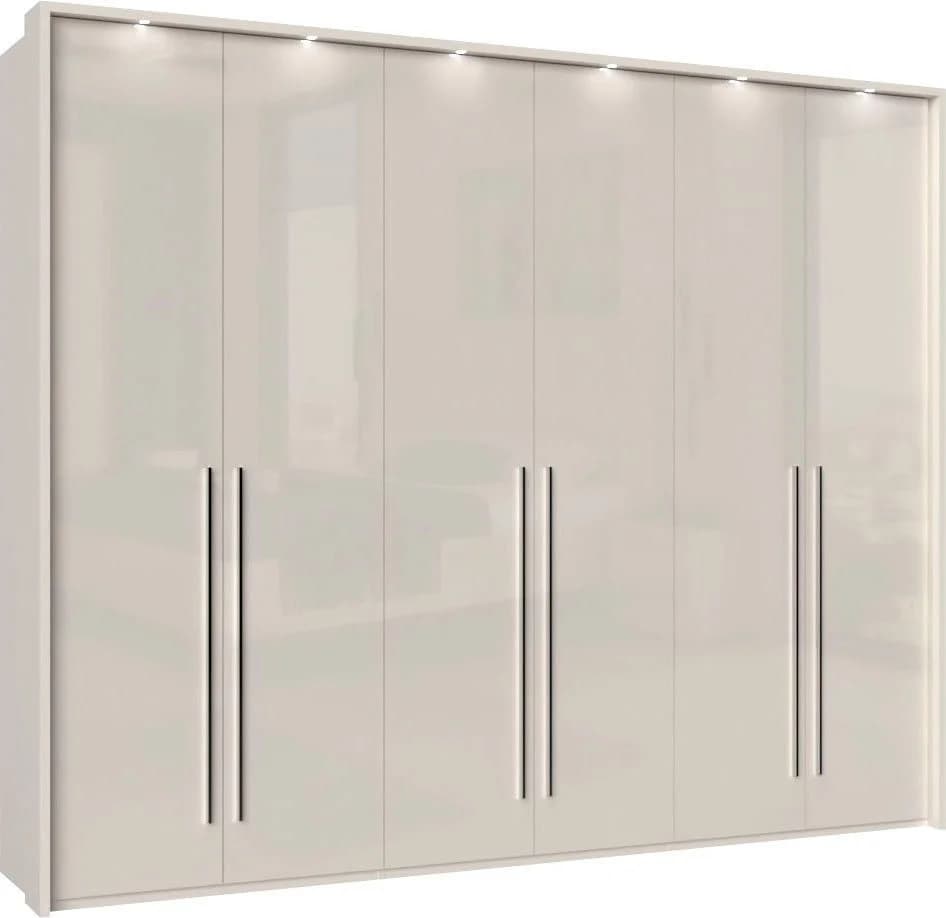 OTTO HOME Kleiderschrank Piano Beige Hochglanz mit LED-Beleuchtung