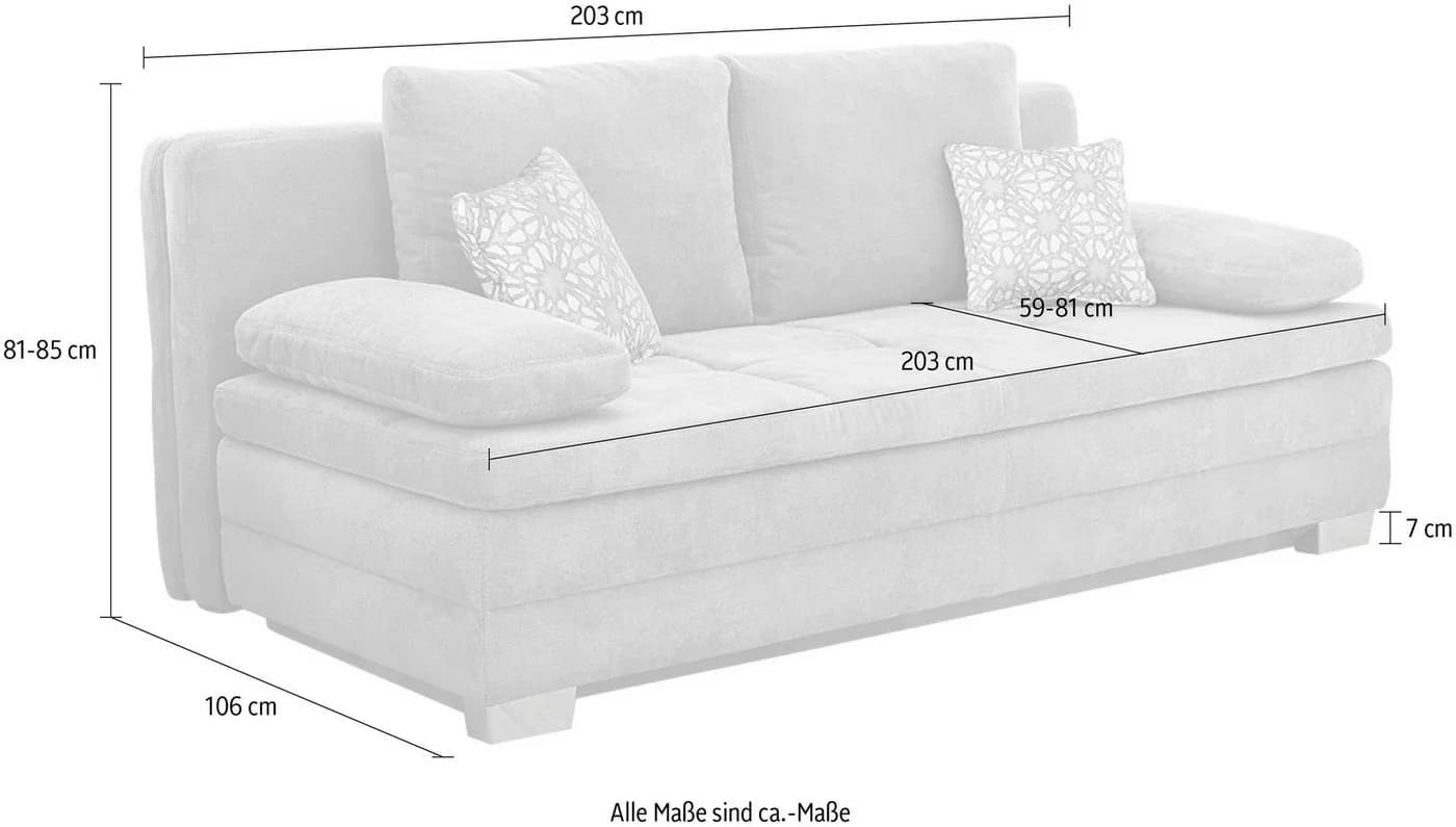 Jockenhöfer Gruppe Schlafsofa Lincoln Aqua mit Bettkasten - Bild 4