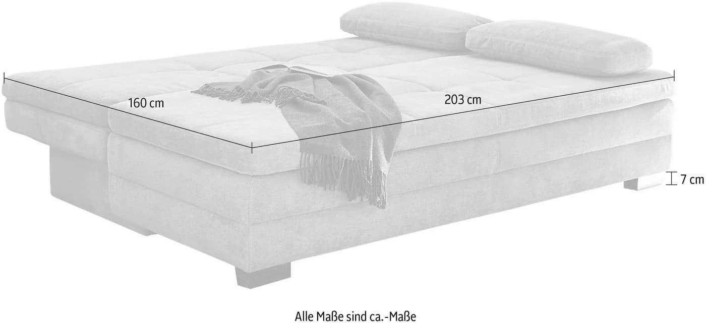 Jockenhöfer Gruppe Schlafsofa Lincoln Aqua mit Bettkasten - Bild 5