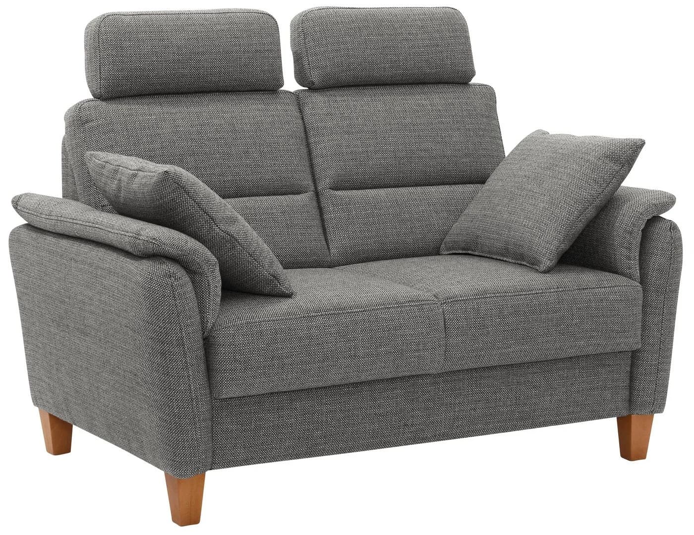 Home affaire Sofa 2-Sitzer Palmera Grau Polyester