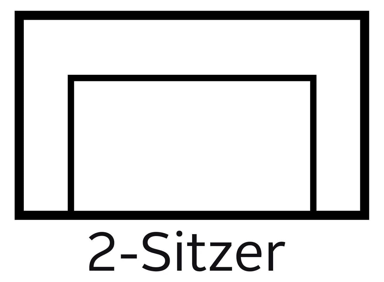 Home affaire Sofa 2-Sitzer Palmera Grau Polyester - Bild 4