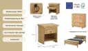 Nachtkommode OTTO HOME Indra Beige Natur Massivholz Kiefer Bild 3