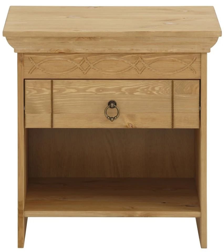 Nachtkommode OTTO HOME Indra Beige Natur Massivholz Kiefer - Bild 4