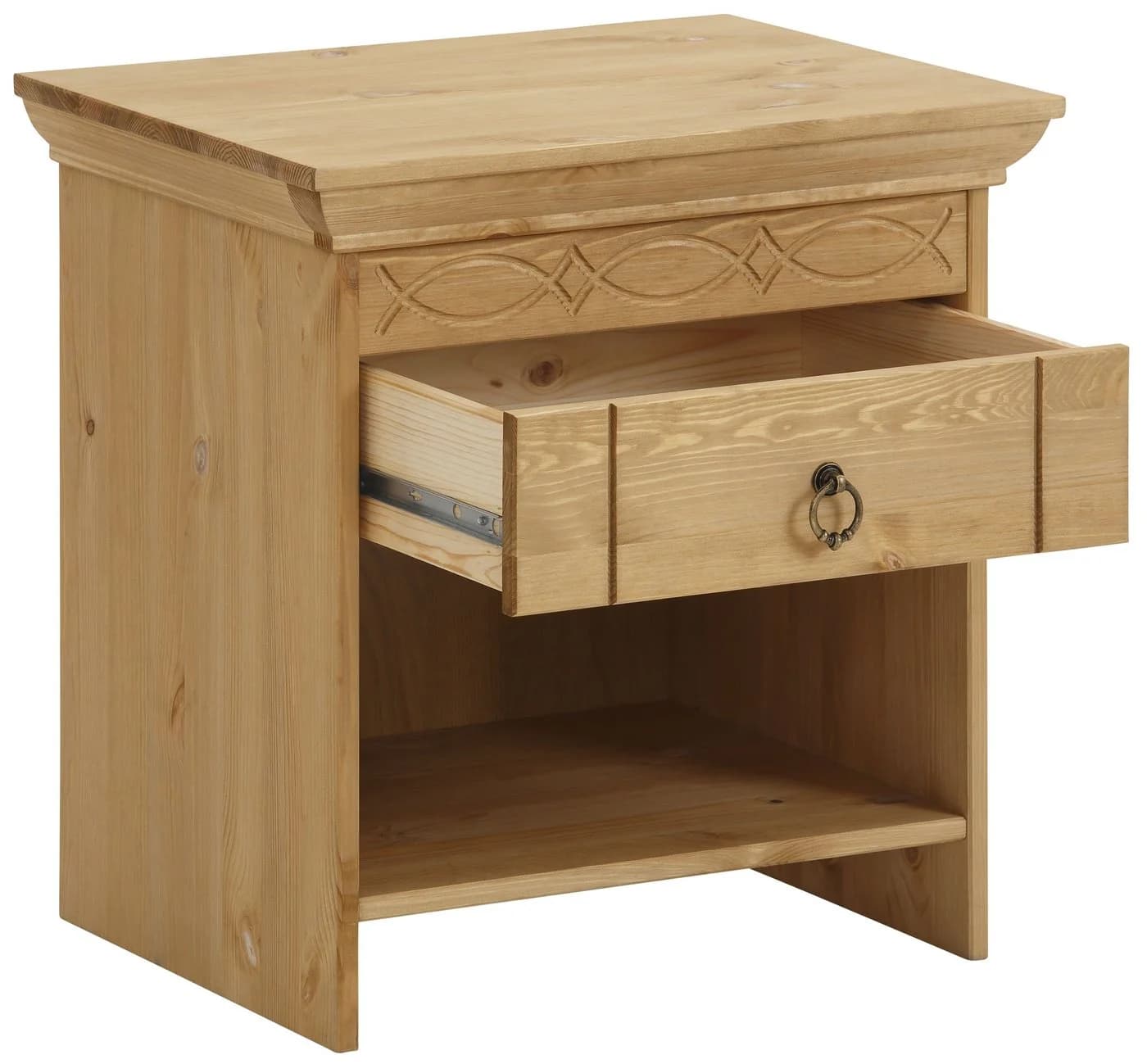 Nachtkommode OTTO HOME Indra Beige Natur Massivholz Kiefer - Bild 5