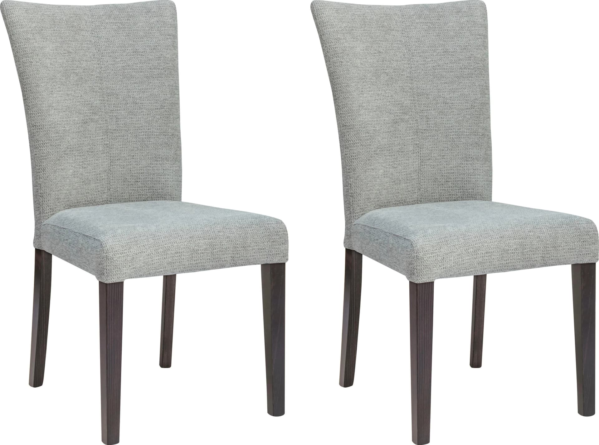 HOME AFFAIRE Aspen 4-Fußstuhl Grau Polyester Massivholz