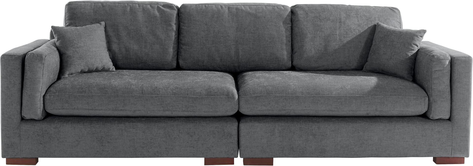 Home Affaire Big-Sofa Fresh Pond Dunkelgrau Polyester