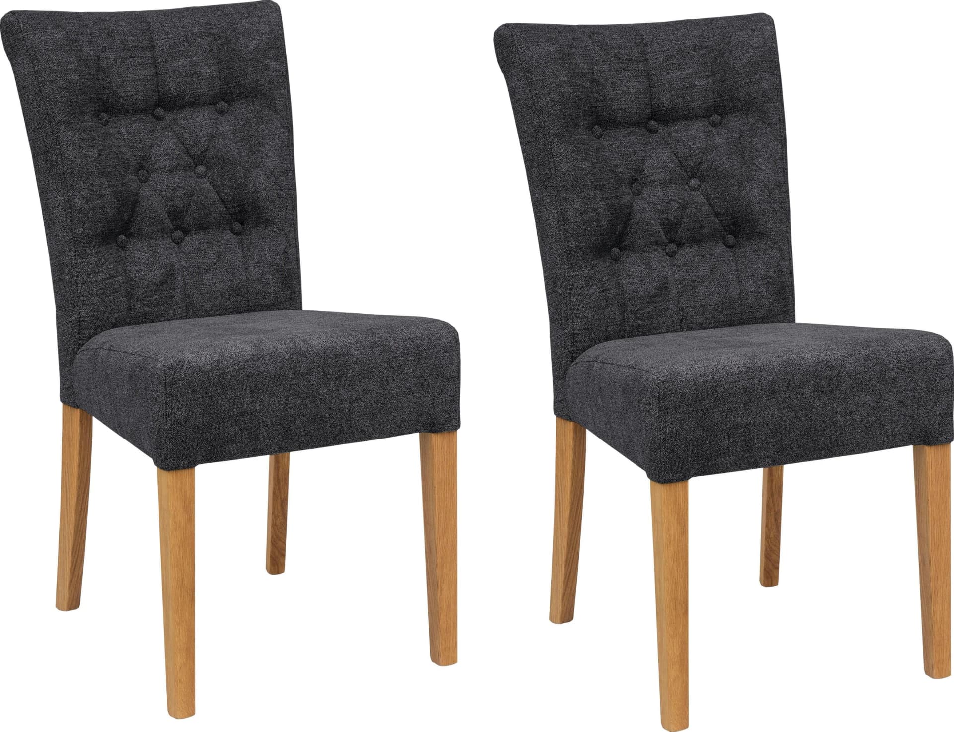 Home Affaire Polsterstuhl Queen Grau Anthrazit Eiche 4er Set