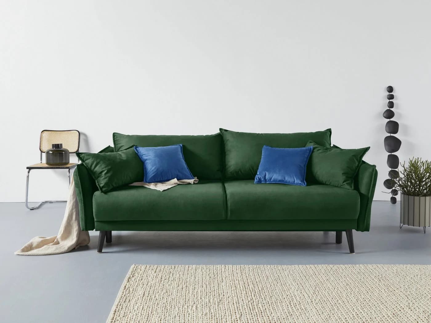Schlafsofa COLLECTION AB Asra Grün mit Bettfunktion und Bettkasten - Bild 2