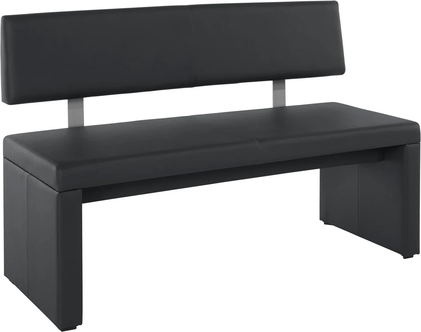 OTTO HOME Sitzbank Charissa Schwarz Kunstleder mit Lehne - Bild 2