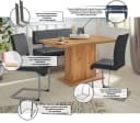 OTTO HOME Sitzbank Charissa Schwarz Kunstleder mit Lehne Bild 3