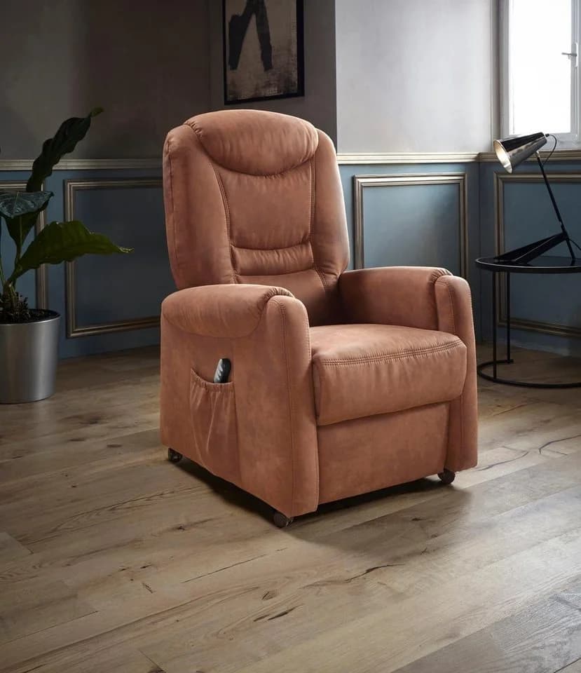 sit&more TV-Sessel Morten Größe M mit Motor und Aufstehhilfe Cognac