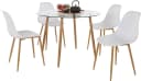 OTTO HOME Miller Essgruppe Weiß Glastisch 4 Stühle Modern Bild 1