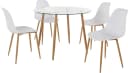 OTTO HOME Miller Essgruppe Weiß Glastisch 4 Stühle Modern Bild 3
