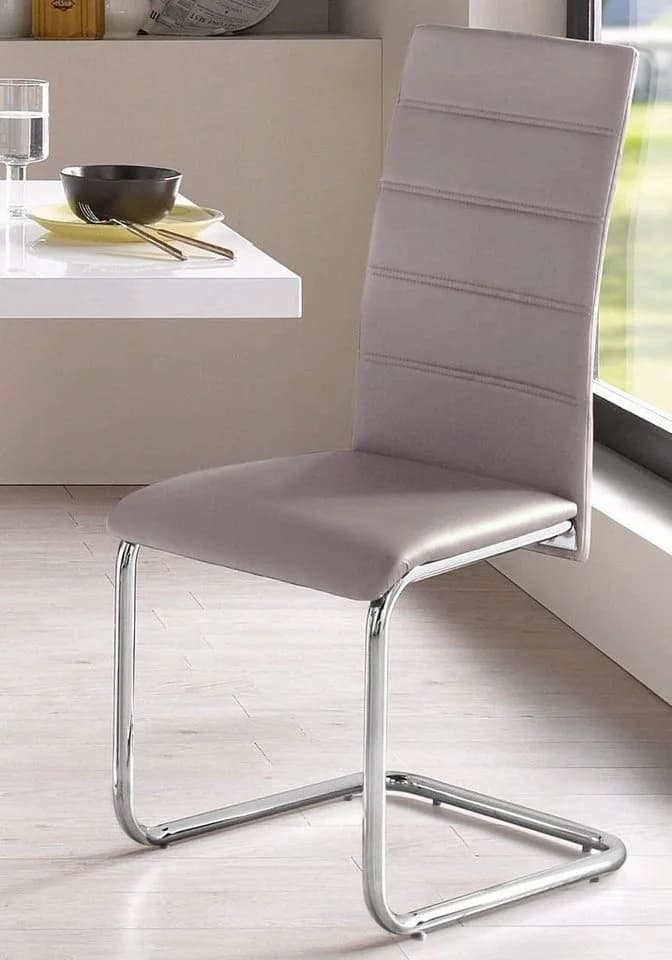 OTTO HOME Adora Freischwinger Braun Silber Kunstleder