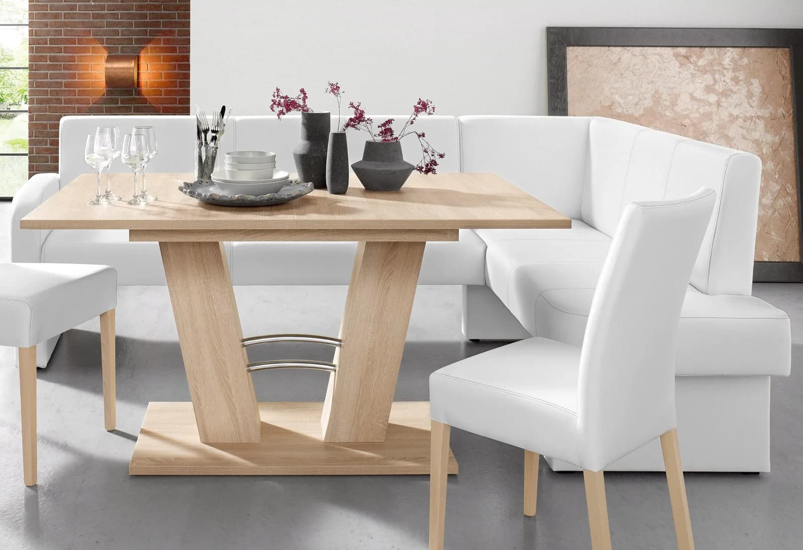 Home Affaire Eckbank Umag Weiß Modern Klassisch