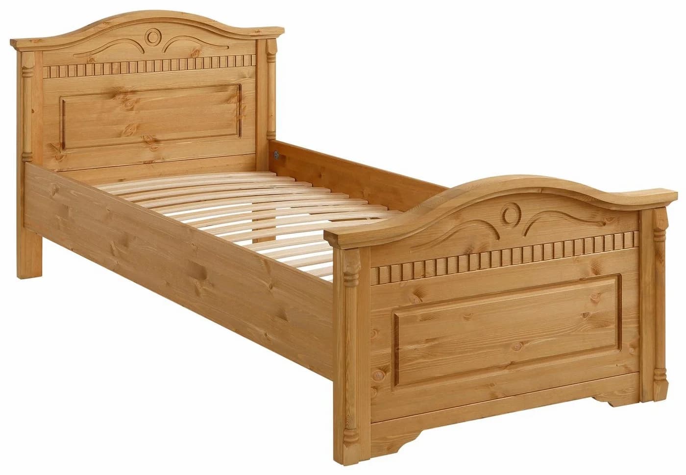 OTTO HOME Massivholzbett Graz Landhausstil Beige Gelaugt Geölt