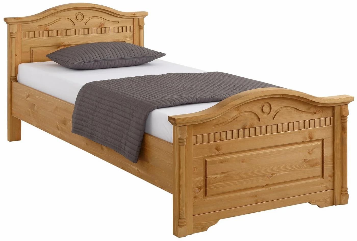 OTTO HOME Massivholzbett Graz Landhausstil Beige Gelaugt Geölt - Bild 2